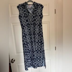 Jude Connally Navy and White Maxi Dress